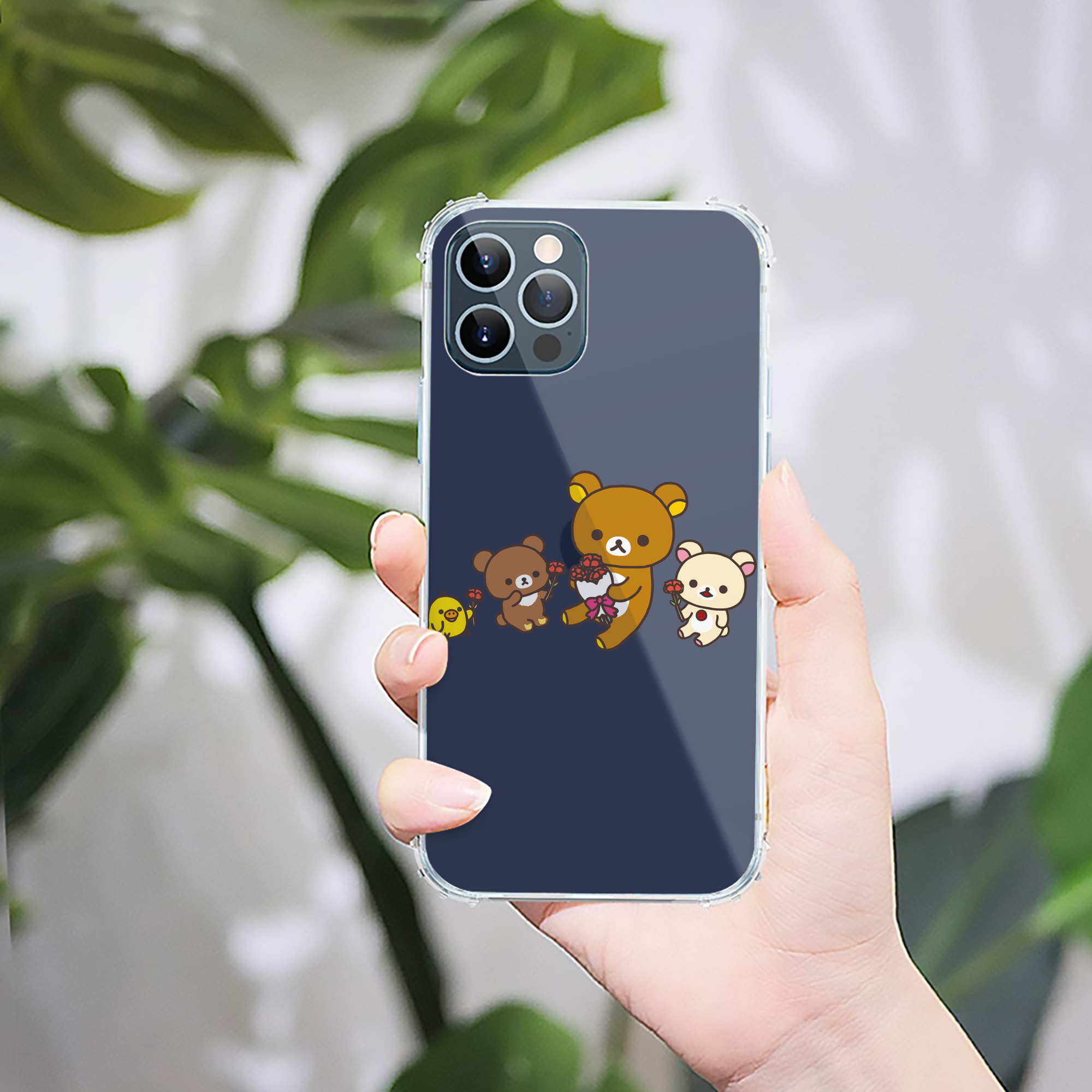 （画像用） リラックマ リラックマ キイロイトリ Rilakkuma Korilakkuma Kiiroitori 【iPhone 12シリーズ対応】透明スマホケース（クリアソフトケース）